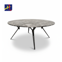 Base de table ronde solide en acier et chrome, moderne et durable, fournie directement par l'usine, pour table basse d'hôtel avec pieds chromés