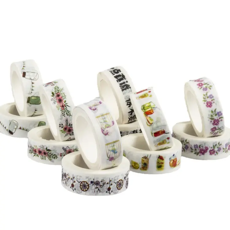 Kopen Groothandel Op Maat Bedrukte Zelfklevende Washi Tape Ambachtelijke Kawaii Folie Vintage Schattige Maskeerpapier Washi Tape Set