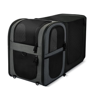 Hot Sale Grey Oxford Waterproof Portable Outdoor Travel Bag for Dogs or <b>Cats</b> Breathable Pet <b>Backpack</b> with Lock Zipper Top Seller - Product Image 1