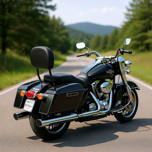 Black Motorcycle Passenger <b>Backrest</b> 16-18 Inch U-Shaped Structure Steel Detachable For Davidson Touring Street Glide - Product Image 2