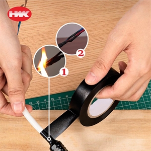 HWK Noir Thermofusible En Caoutchouc Adhésif Simple Face <span class=keywords><strong>PVC</strong></span> Électrique Isolant Ruban Sensible À La Pression Masquage Isolant Film Papier - Product Image 5