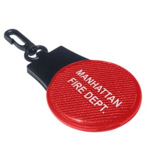 Luz Intermitente Redonda de Plástico Resistente con Clip Trasero, Área de Impresión Personalizada, Paquete al por Mayor, 3 Modos de Luz: Sólido, Intermitente Lento/Rápido - Product Image 3