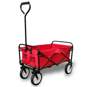 Outdoor Garden Multipurpose Collapsible Foldable Utility Beach Trolley Cart Camping Folding Wagon