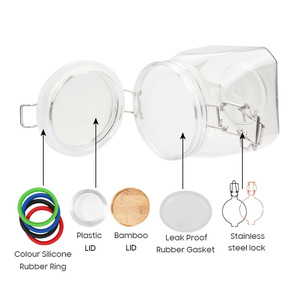 กล่องเก็บคุกกี้ PET ขนาด 500 มล. ฝาพับใส ปลอดสาร BPA แบบกำหนดเองได้ - Product Image 4