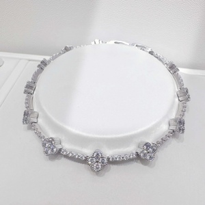 custom plata 925 sterling <b>silver</b> Star Shape Luxury <b>bracelet</b> flower clover simple Rhodium Plated ladies zircon Tennis <b>Bracelets</b> - Product Image 5