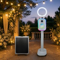 Coque de photomaton portable pour iPad et appareil photo reflex numérique, ovale, pour mariage, fête, selfie, machine de photomaton pour appareil photo et iPad