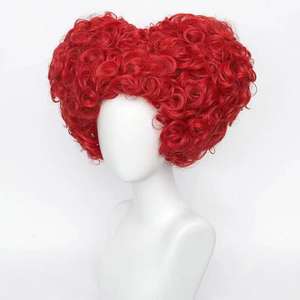 Peluca de Reina Roja de Alicia en el País de las Maravillas, Disfraz de Anime, Diadema Completa, Accesorios para el Cabello de Halloween, Resistente al Calor, Hecha a Máquina - Product Image 5