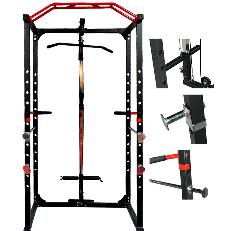 Commercial Crossfitt Combo Squat Rack Multi Functional Wall Mounted Pulley Trainer Gym Squat Rack Power Rack Smith Machine