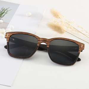New Wholesale Vintage Handmade Original Wood Square Fashion Unisex Women Polarized <b>Sunglasses</b> % UV Protection Full Rim - Product Image 5
