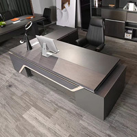 Président de luxe PDG Table en bois haut de gamme gestionnaire bureau exécutif L forme bureaux