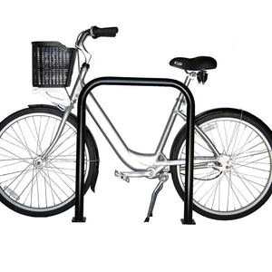 <span class=keywords><strong>Support</strong></span> de <span class=keywords><strong>vélo</strong></span> classique en acier au carbone de haute qualité, à fixation au <span class=keywords><strong>sol</strong></span>, à rail fixe, à anneau unique, en forme de U inversé - Product Image 3