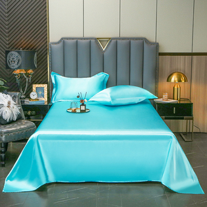 Mượt Ice mát sợi tấm ga trải giường thiết lập rửa sạch lụa giường bao gồm nhà tấm phẳng 100% polyester vết sang trọng mùa hè bộ đồ giường tấm thiết lập - Product Image 4