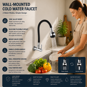 <span class=keywords><strong>Rubinetto</strong></span> da cucina a parete monocomando, <span class=keywords><strong>flessibile</strong></span>, per acqua fredda, per uso commerciale - Product Image 2