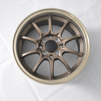 15 Zoll 4x100 4x114.3 Bronze Gusslegierungsräder 7J mit Mehrspeichen-Design und Tiefer Einpresstiefe für PKW-Felgen Honda Civic VW Golf JDM