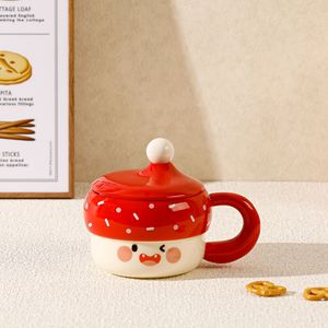 Tazas de Cerámica con Tapa de Pareja de Dibujos Animados, Taza de Cumpleaños para Leche, Desayuno, Café, Regalo, Tazas de Agua, Vasos para Niñas - Product Image 5