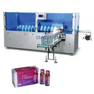 Máquina de embalagem de papelão vertical contínua de alta velocidade para garrafas redondas Máquina de embalagem de papelão totalmente automática