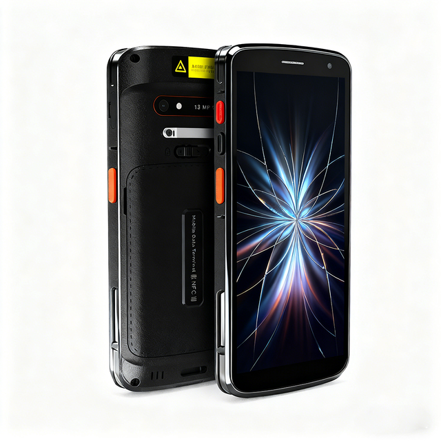 Industrial Rugged Portable Handheld UHF Reader 2D Barcode Scanner WiFi 13.56MHz 4GB RAM 64GB ROM Customized Data Stock