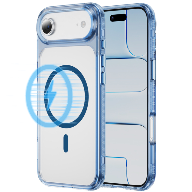 Anti-Slip Texture Magnetic Case for iPhone 18 Pro Max Air 15 17 Transparent Color Bumper Hybrid Shockproof Back Cover Shell N52