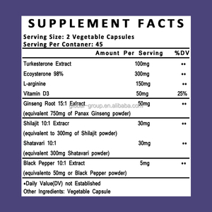 निजी लेबल बॉडी बिल्डिंग सप्लीमेंट टर्केस्टर पूरक 500 मिलीग्राम टर्बोस्टोन पूरक - Product Image 2