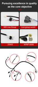 Conjunto de Cableado de Cobre Desnudo con Aislamiento de PVC A60, Conexión Derecha, Clasificación IP66, 12V, Longitud Personalizada para Motocicleta, Automóvil, Electrónica - Product Image 6