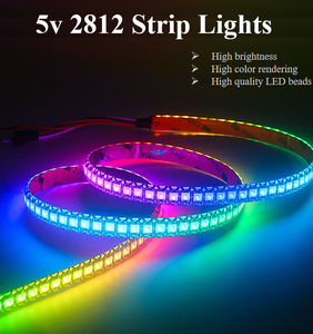 Địa chỉ DC5V WS2812 dẫn ánh sáng <span class=keywords><strong>SMD5050</strong></span> 30/60/144LEDs/M 10mm 12mm IP20 IP65 IP68 ws2812ic pixel dẫn dải ánh sáng cho Disco bar - Product Image 5