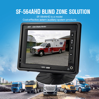 Moniteur de voiture 5 pouces avec caméra, résistant aux chocs, haut-parleur intégré, écran 640x320, aide au recul, moniteur A/V