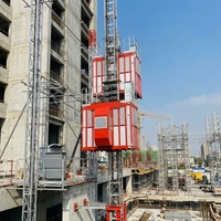 Monte-charge de chantier HUGECRANE, capacité 1500 kg, hauteur maximale 250 m-650 m, plateforme élévatrice d'occasion pour la construction