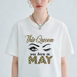 Stampa 'This Queen Was Born in MAY' Design in Vinile DTF per Trasferimento a Caldo - Product Image 2