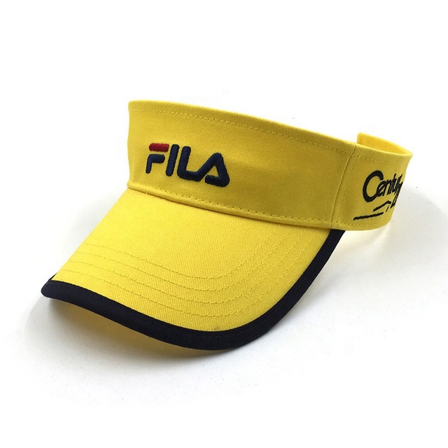 High Quality Breathable 100% Cotton Sun Protection Visor with Constrasting Binding