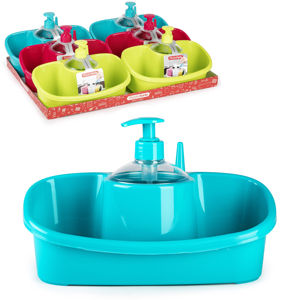 Portaspugne Plasticforte con Dispenser, Dimensioni Standard, Durevole, Riutilizzabile, Organizzazione Domestica, Colori Assortiti - Product Image 1