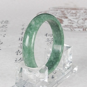 Certificato 60mm grado A 100% naturale verde Guizhou braccialetto di giada braccialetto cinese verde scuro intagliato A mano largo braccialetto di giada - Product Image 5