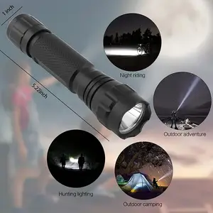 Tactical Flashlight 1200 Lumens With 3 Modes Of Weapon Lights Including Pressure Switch IP65 Waterproof Flashlight With USB