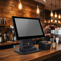 Sistema POS Todo en Uno, Pantalla Táctil de 15.6 Pulgadas y 1080p, Caja Registradora con Cajón de Efectivo, WIN 10, 8GB de RAM, WiFi, Bluetooth, para Comercio Minorista y Restaurantes