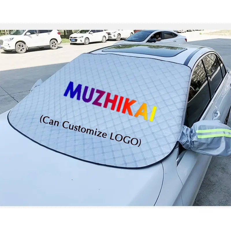 Impressão personalizada do LOGOTIPO Magnetic Waterproof car window windshield Sunshade capa proteção para gelo e neve capa para carro