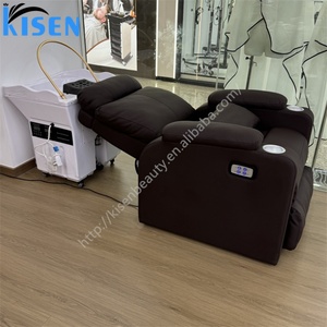 KISEN Beauty Salon Furniture Water Circulation Hair Salon Portable Basin Adjustable Electric Salon Full Body Massage Shampoo <b>Bed</b> - Product Image 1