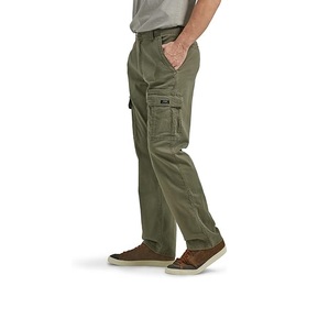 Pantalones Cargo rectos informales de talla grande para hombre, precio al por mayor, diseño personalizado, tejido elegante con múltiples bolsillos de Color sólido - Product Image 3