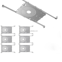 Plaque de montage carrée en métal réglable pour éclairage encastré avec supports pour barres, pour downlight LED, nouvelle construction, installation facile