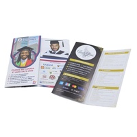 Brochure pliée personnalisée imprimée, laminée, en papier couché, avec reliure de dépliants, dossiers d'entreprise, magazines