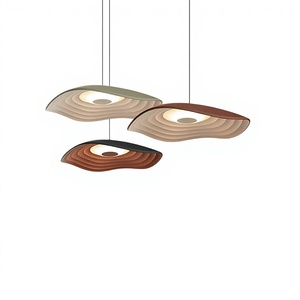 Lustre en résine LED Valentina de style nordique italien pour restaurant, bar, appartement, luminaire de style Wabi-Sabi - Product Image 1