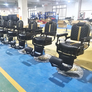 Ghế làm tóc cao cấp khung kim loại đen, nội thất salon sang trọng, ghế cắt tóc đặt làm riêng - Product Image 4