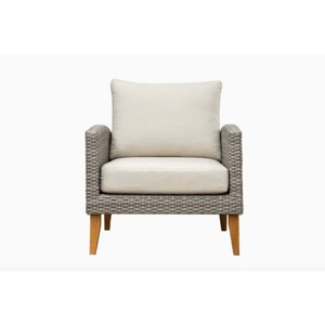 Custom <b>Outdoor</b> PE <b>Wicker</b> <b>Sofa</b> Set 6 Piece with Aluminum Frame, FS C Acacia Wood Table, Weather Resistant Patio Garden - Product Image 6