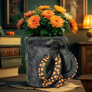 Vase en résine <span class=keywords><strong>de</strong></span> style artisanal décoratif avec <span class=keywords><strong>tentacule</strong></span> <span class=keywords><strong>de</strong></span> monstre, calmar et Davy Jones pour la décoration intérieure unique - Product Image 4