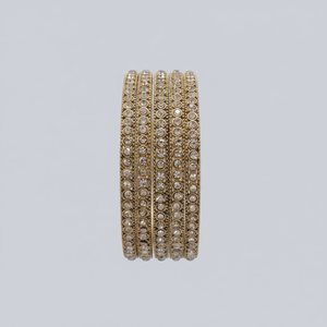 Luxury Gold Plated Bangles Set Indian Bridal Wedding Anniversary <b>Gift</b> Party Wear for Women - Product Image 2
