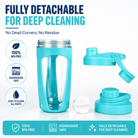 Bouteille d'eau de sport écologique en Tritan, 650 ml, anti-fuite, avec couvercle à vis, résistante à l'eau bouillante, pour adultes, idéale pour la gym et le camping – Offre Spéciale