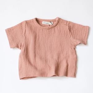 100% t-Shirt da bambino <span class=keywords><strong>in</strong></span> <span class=keywords><strong>mussola</strong></span> <span class=keywords><strong>di</strong></span> <span class=keywords><strong>cotone</strong></span> a doppia garza t-Shirt da bambina <span class=keywords><strong>vestiti</strong></span> per bambini - Product Image 4