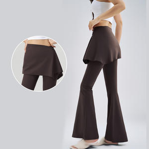 नई योग पैंट गर्मियों की पतली शैली के दो टुकड़े-आकार के टुकड़े लड़कियां हिप प्रशिक्षण और फिटनेस योग फ्लड पैंट - Product Image 2