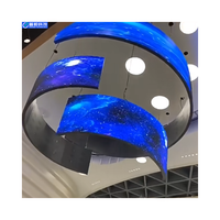 Écran LED flexible couleur pleine PushunLED, moniteur LED incurvé, mur vidéo intérieur P1.538, panneau publicitaire haute luminosité, graphiques