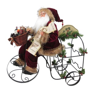 Nouvelle arrivée Led maison Saisonnière vacances décoration intérieure Mélodie Tricycle en métal Vin Wagon de Noël décoration De Noël - Product Image 3
