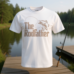 Camiseta de pesca The Rodfather para papá, diseño de pez basa, regalo para hijo e hija - Product Image 3