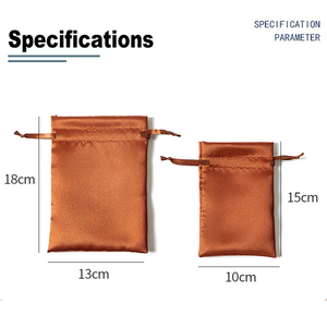 Çapraz sınır toptan özel toz torbası ile logo saten çanta peruk için promosyon saten ipek İpli hediye çantası kozmetik için - Product Image 4